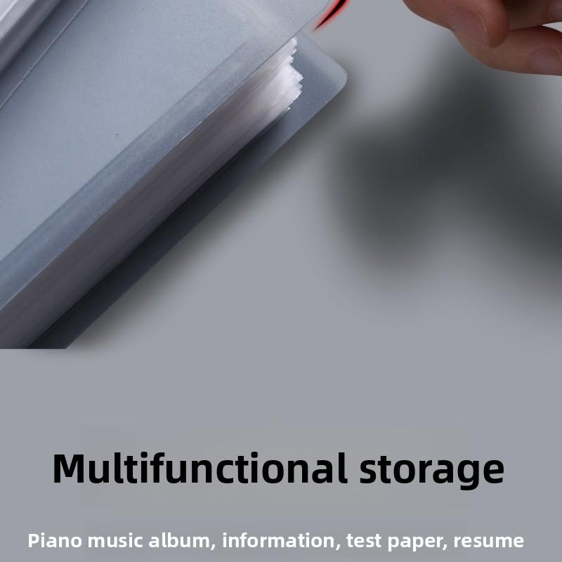 A4 60 Pockets Clear Document Folder, Multi-layer Page Flip File Organizer Large Capacity Portfolio Book for Office School