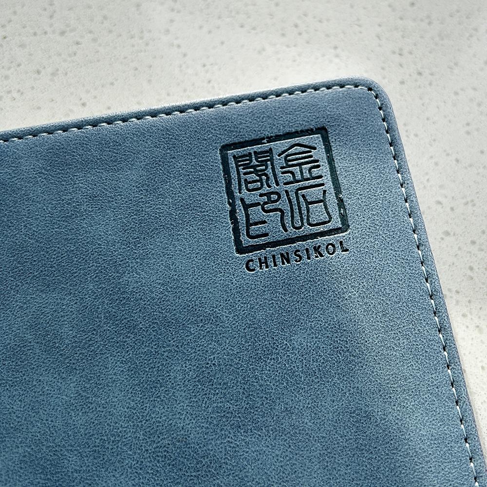 Chinsikol Notebook Journal Gift Set with Metal Signature Pen and Replacement Refills, Elegant Chrysanthemum Print, Perfect for Office and Study