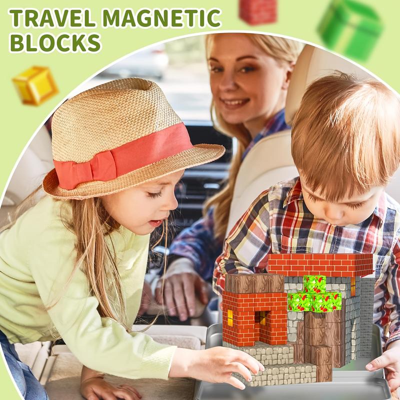 Children Magnetic Building Blocks Set, Stem Education Toy, Creative Magnetic Blocks, Colorful Magnetic Bricks, Perfect Birthday Gift, Halloween Christmas Holiday Present