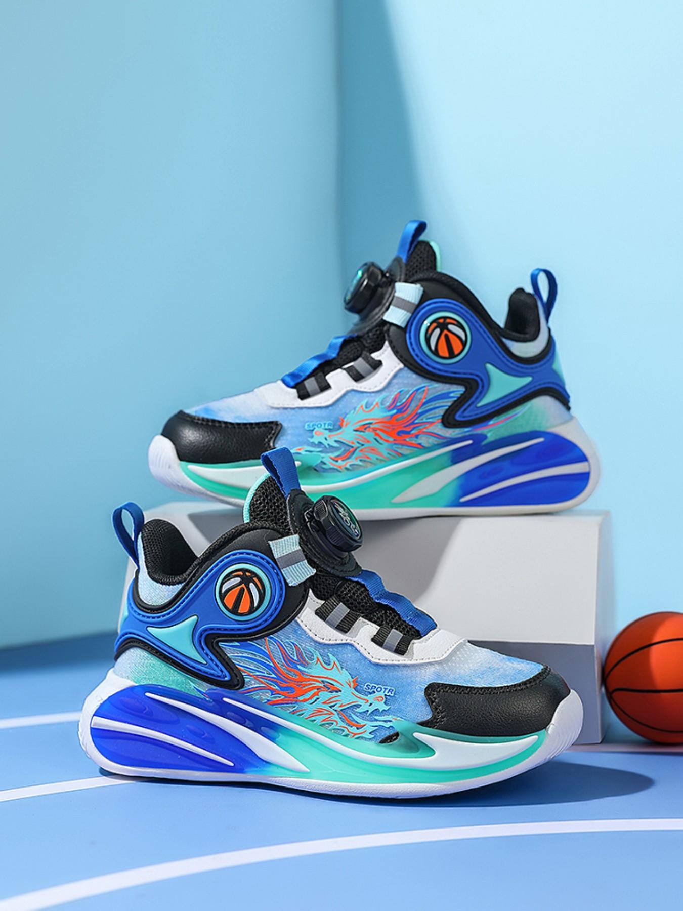 Basketball Shoes for Boys, Breathable Mesh Training Sneakers, Outdoor Sports Running Shoes, Suitable for All Seasons