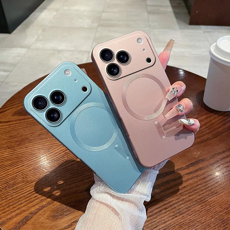 Magnetic Case For iPhone 17 Air 17 16 15 14 13 12 11 Pro Max, Slim Soft Silicone Protective Case with Full Camera Protector, Compatible with MagSafe, Shockproof Protection Cover for Women Men