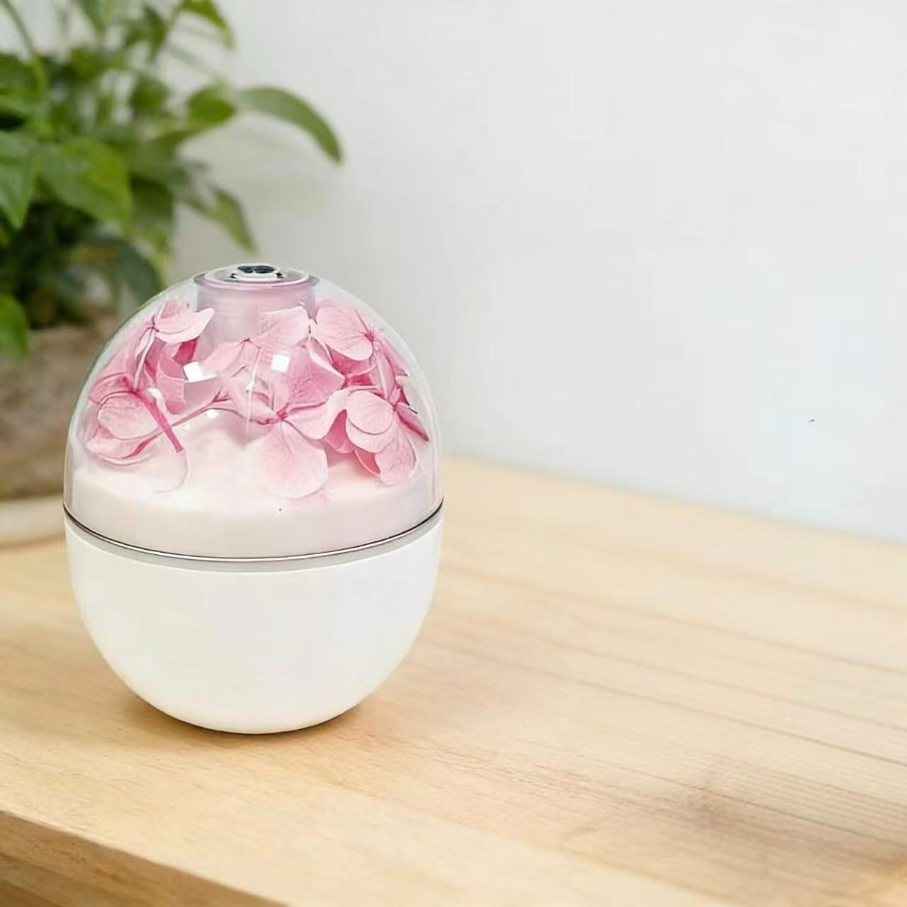 New 1pc Small Flower Ball Humidifier, Silent Operation, Warm Night Light, Suitable for Living Room, Bedroom, Office, Car, Also for Aromatherapy