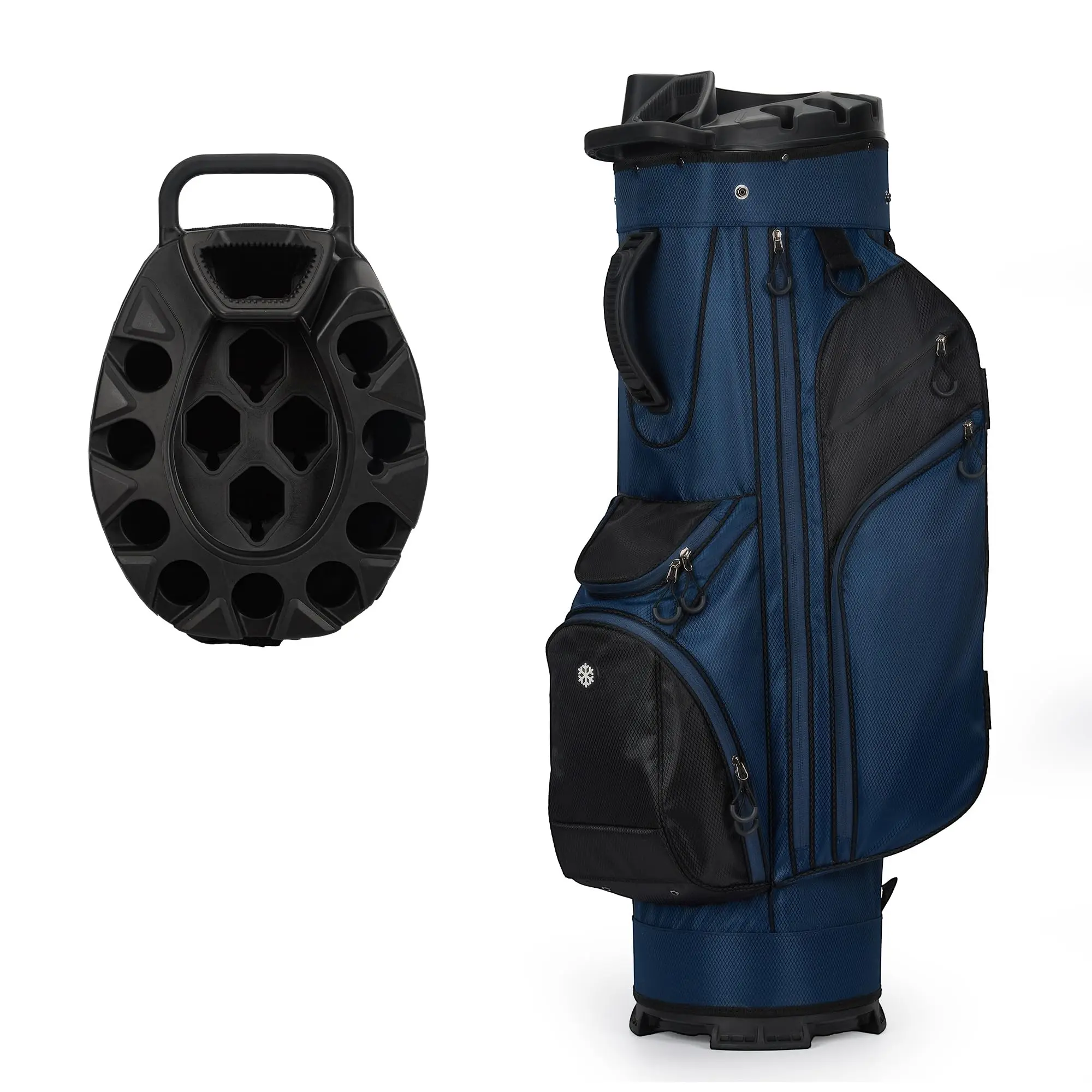 Golf Cart Bag  | 14-Way Divider Top, Multiple Storage with Cooler Pocket, Rain Cover,  Comfortable Carry Handles, Lightweight 6.55LBS