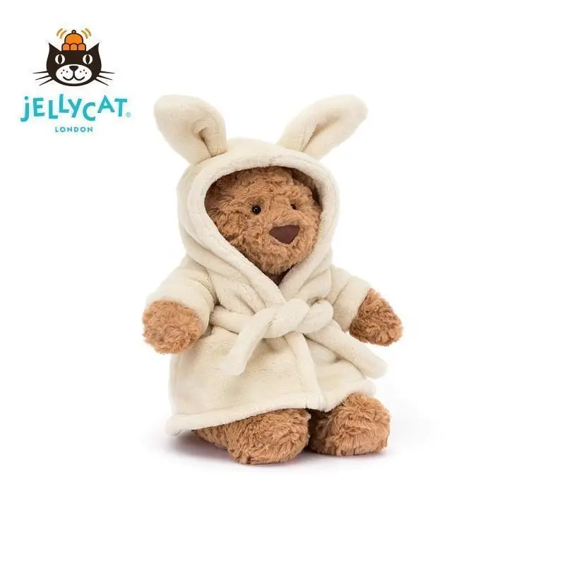 jellycat New Bartholomew Bear Series Plush Toys Eggplant Bear Love Bear Cute Plush Toy Baby Comfort Doll Child Birthday Gift