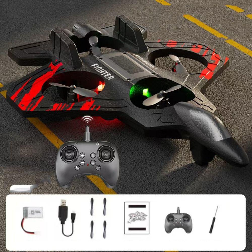 EPP Foam Remote Control Foam Fighter RC Drones Gravity Sensing Four Motor Helicopter Toy Durable with Light RC Hobby Jet Plane