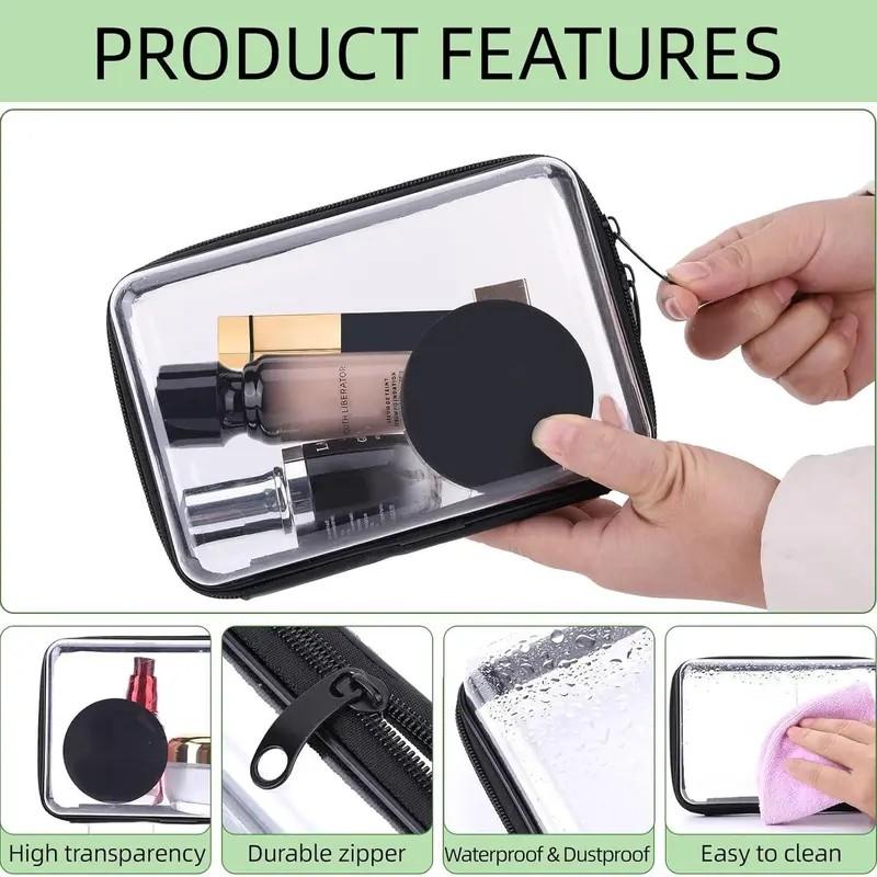 Colorful Storage Box Set, 3/6 Large Capacity Zip Storage Bags, Travel Cosmetic Bags for Travel & Home, Waterproof and Stackable Organizers for Make-Up, Snacks, Office Supplies