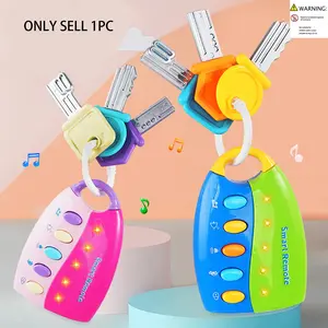 Car Key Design Music Play Toy, Musical Light-Up Sensory Toy, 1 Count Simulated Car Key Toy with Music & Light Effects, Creative Educational Toy for Birthday Gifts