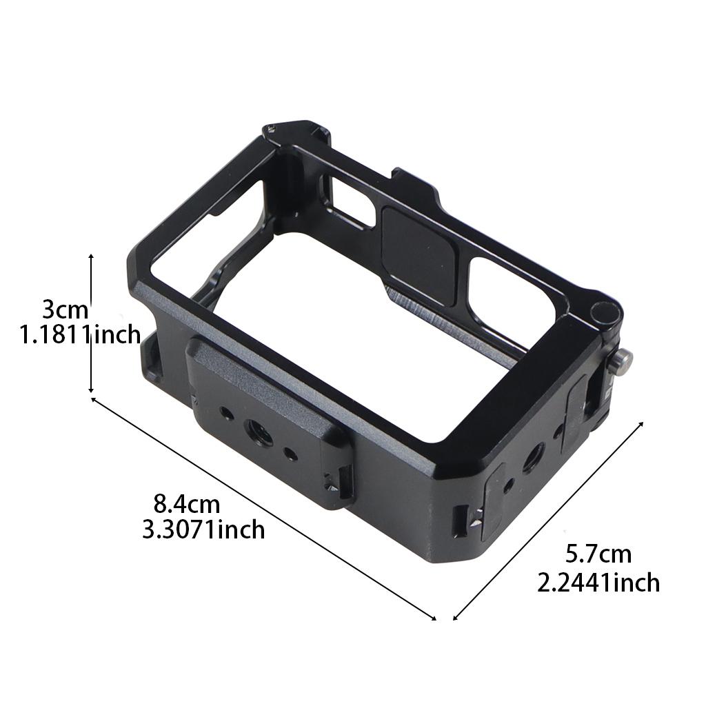 Aluminum Alloy Camera Cage For DJI Action 5pro/4/3 Protective Case Quick Release Frame