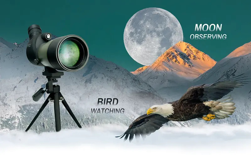 Yoelerey Updated 25-75x60 80mm Optic Zoom Spotting Scope for Adults - Bak4 Prism, Rubber Armor Grips, Durable Framework, Tripod, Mount, Carrying Bag, Quick Phone Holder, Cleaning Cloth - HD Green Hunt Gear for Bird Watching, Archery, Gifts for Hunters Yoelerey Updated 25-75x60 80mm Optic Zoom Spotting Scope for Adults - Bak4 Prism, Rubber Armor Grips, Durable Framework, Tripod, Mount, Carrying Bag, Quick Phone Holder, Cleaning Cloth - HD Green Hunt Gear for Bird Watching, Archery, Gifts for Hunters