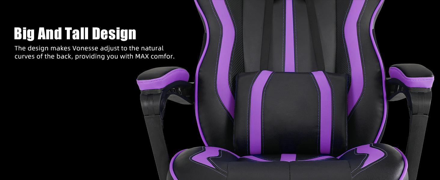 【Black Friday Special】High-end Multifunctional Adult Gaming Chair with Footrest, Reclining Computer Chair, Adjustable Height Massage Feature, Gaming Chair, Large High-Back Gaming Chair, Ergonomic Heavy-Duty Computer Gaming Chair, Supports 300 lbs V3009A