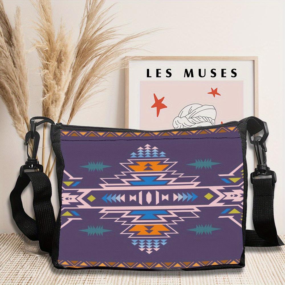 Southwest - Navajo-Navajo Geometric Tote Bag Crossbody Bag, Stylish Shoulder Bag, Daily Light Commuter Bag 6.17