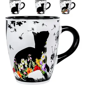 Color Changing Cat Mug for Cat Lovers 12oz | Ceramic Heat Sensitive Coffee Cup for Hot Drinks or Tea | Cute Magic Mug Gift for Women, Mom, Grandma | Perfect Christmas or Holiday Gift for Cat Lovers