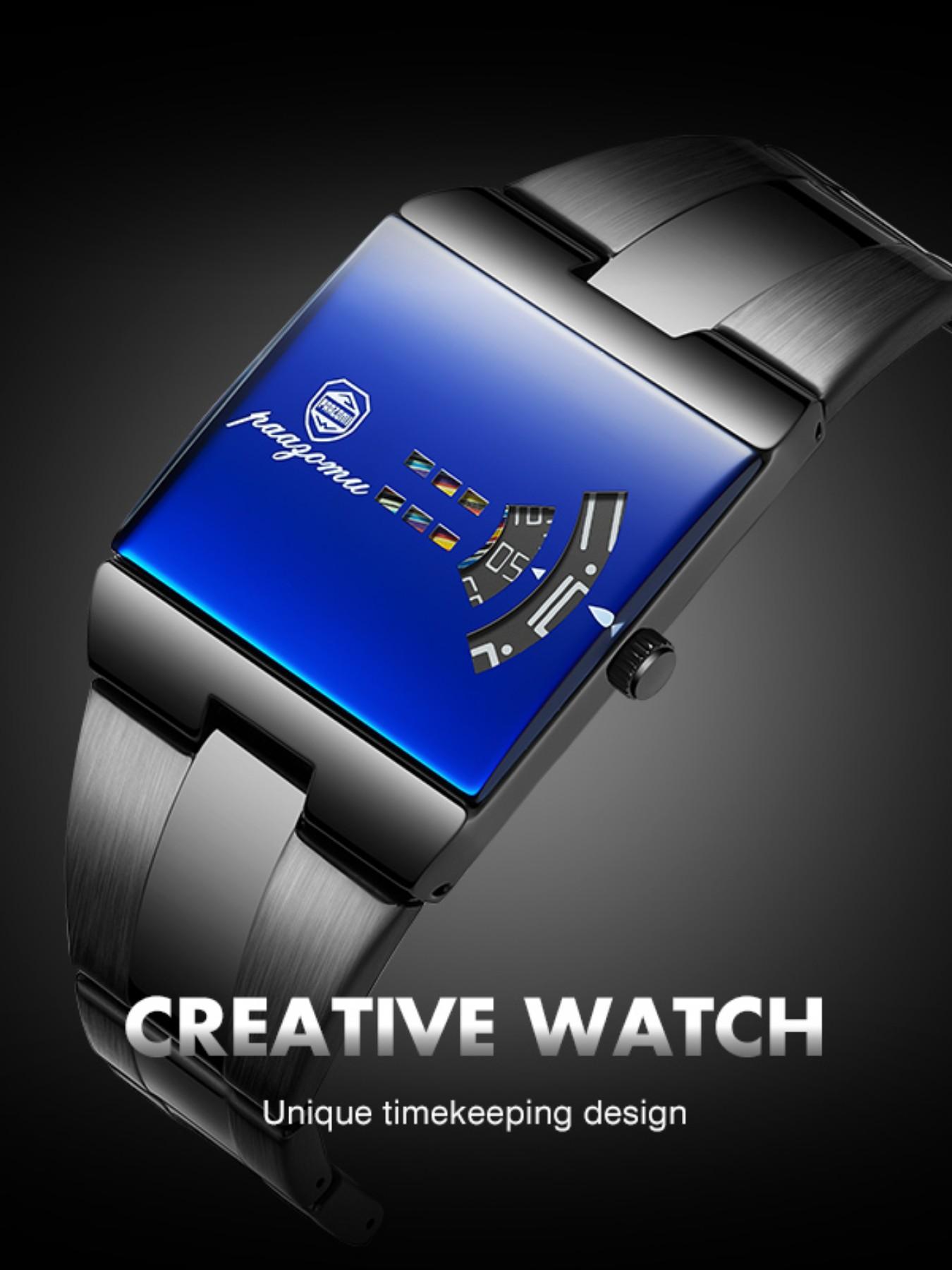 Luxury Fashion Men's Stainless Steel Strap Quartz Wrist Watch, Calendar Night Light, Leisure Business, Unisex Quartz Watch, Stylish and Durable, Analog Quartz Watch, Fashionable Wristwatch