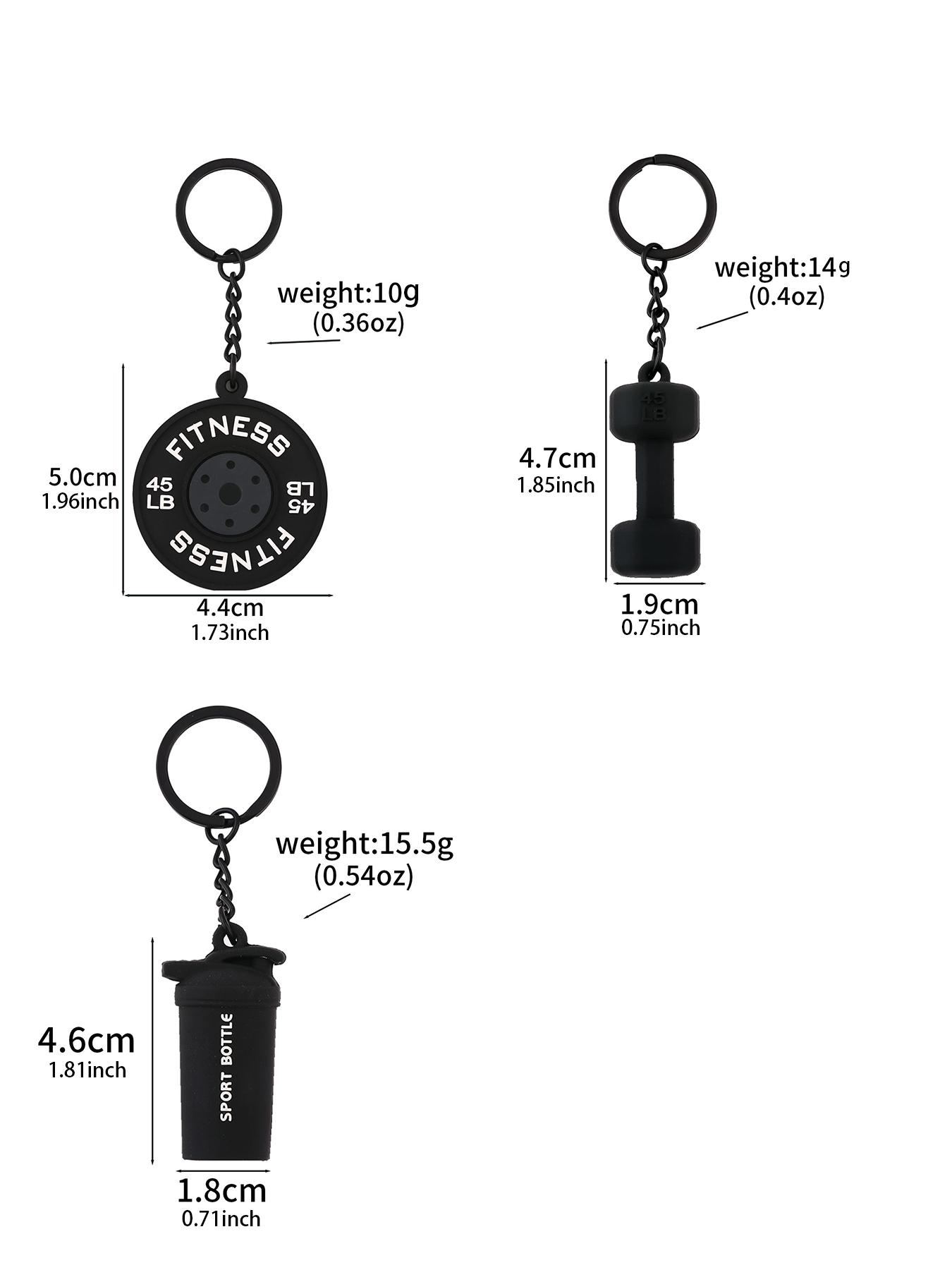 Creative DIY Sport Style Fitness Barbell Keychain Pendant, Women Couple Miu Bag Charm, Key Chain Accessory, Fashionable and Functional