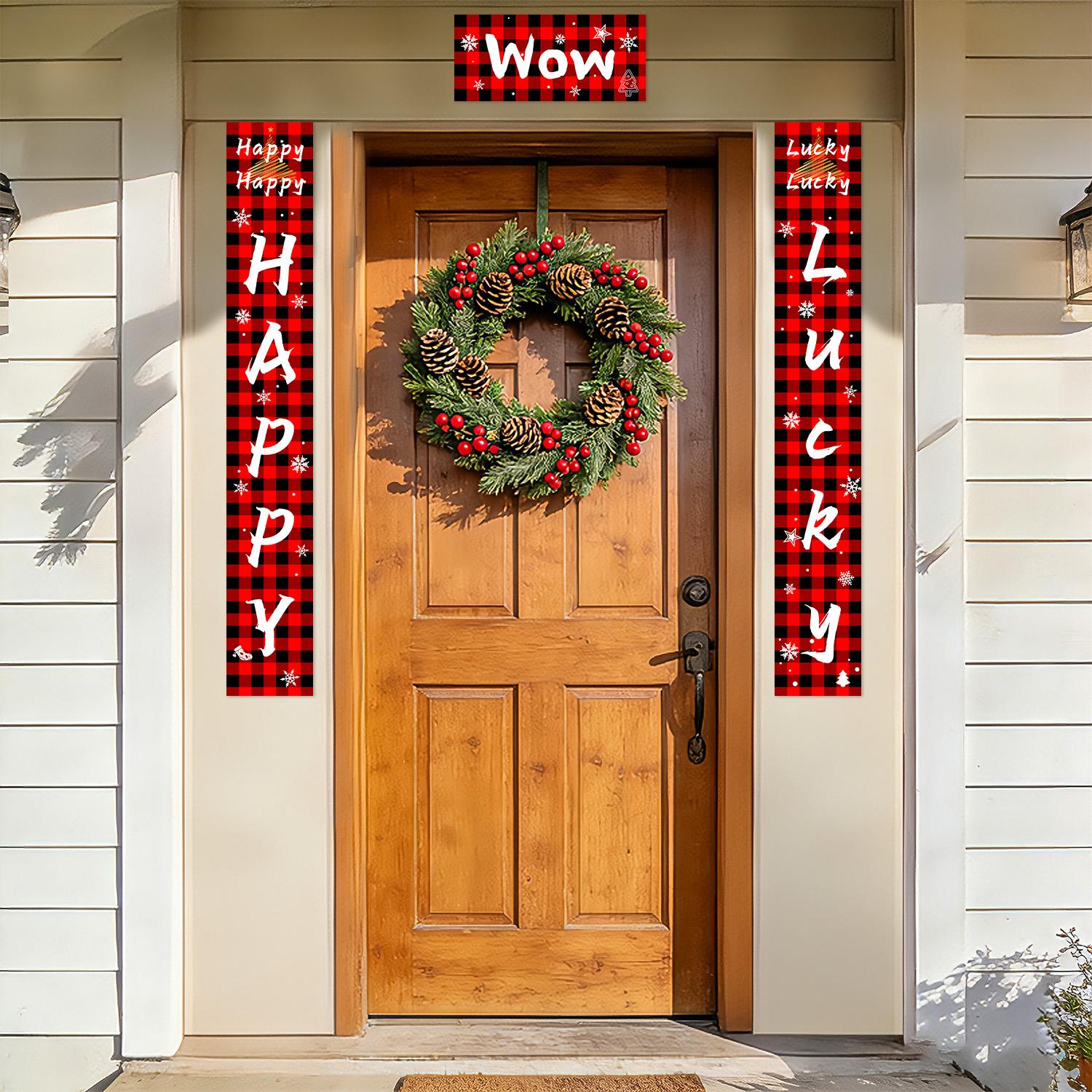 Classic Chinese New Year Couplet Set, Spring Festival Decorations, Self Adhesive Door & Wall Stickers, Universal Home Accessory