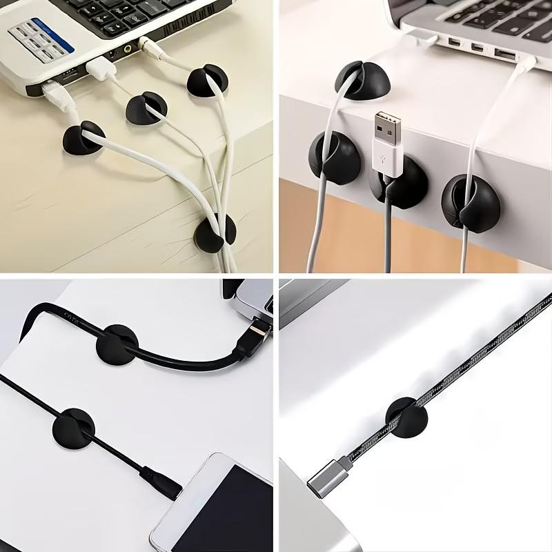 Cord Holder Cable Holder, 10PCS Black Adhesive Cable Clips Cord Organizer Charger Holder Wire Management Keeper for Nightstand, Office, Desk or Mouse Cord Holder Cable Holder, 10PCS Black Adhesive Cable Clips Cord Organizer Charger Holder Wire Management Keeper for Nightstand, Office, Desk or Mouse