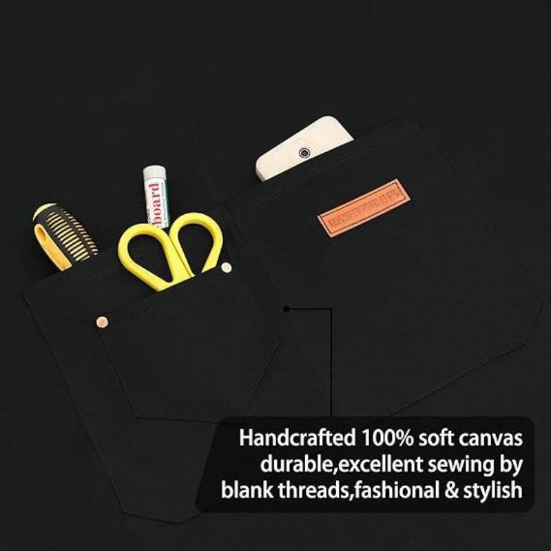 2-Pack Chef Apron, Adjustable Kitchen Café Work Apron, 2 Pockets, Unisex, Cooking Baking Restaurant Apron, All Seasons, Minimalist Style