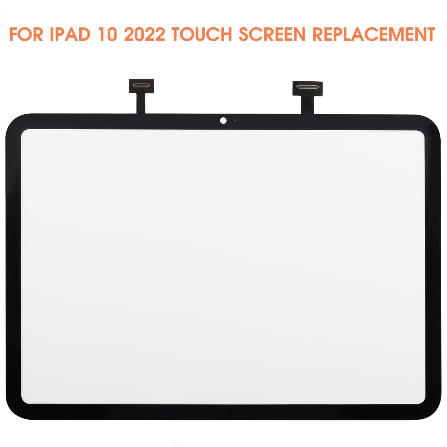 for iPad 10 (10th Generation) Screen Replacement,  Digitizer Touch Glass Replacement for ipad 10th Gen 10.9 inch (A2696, A2757, A2777,A3162,2022 Released) Retain Touch ID (NO LCD) Tablet