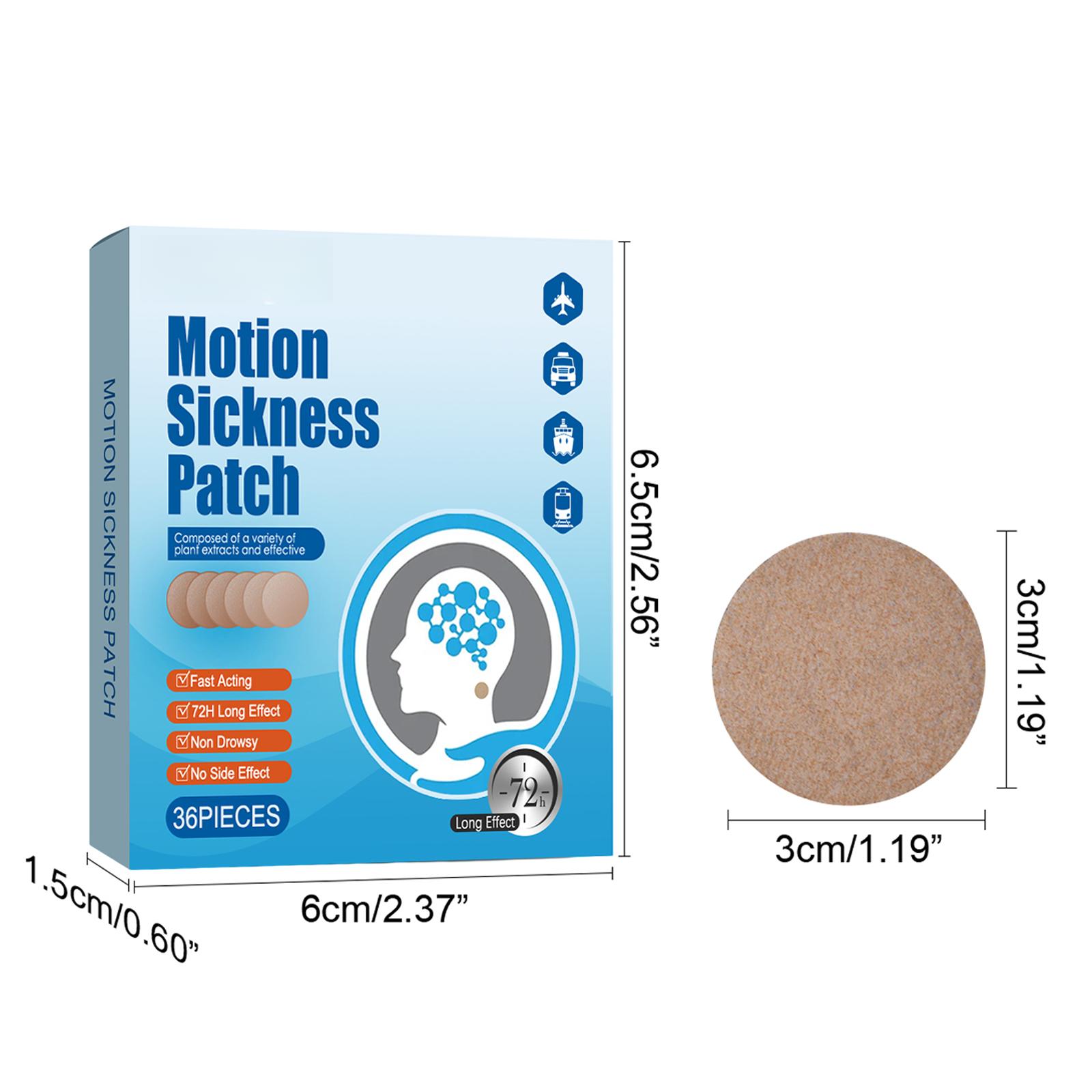 [Travel Essential] Herbal Traditional Motion Sickness Patches - Waterproof Styrax Dizziness Aid, 72h Motion Guard, Fast Relief for Car & Sea Sickness, Refreshing Behind-the-Ear Strips, Water Proof, Fast Herbal Action