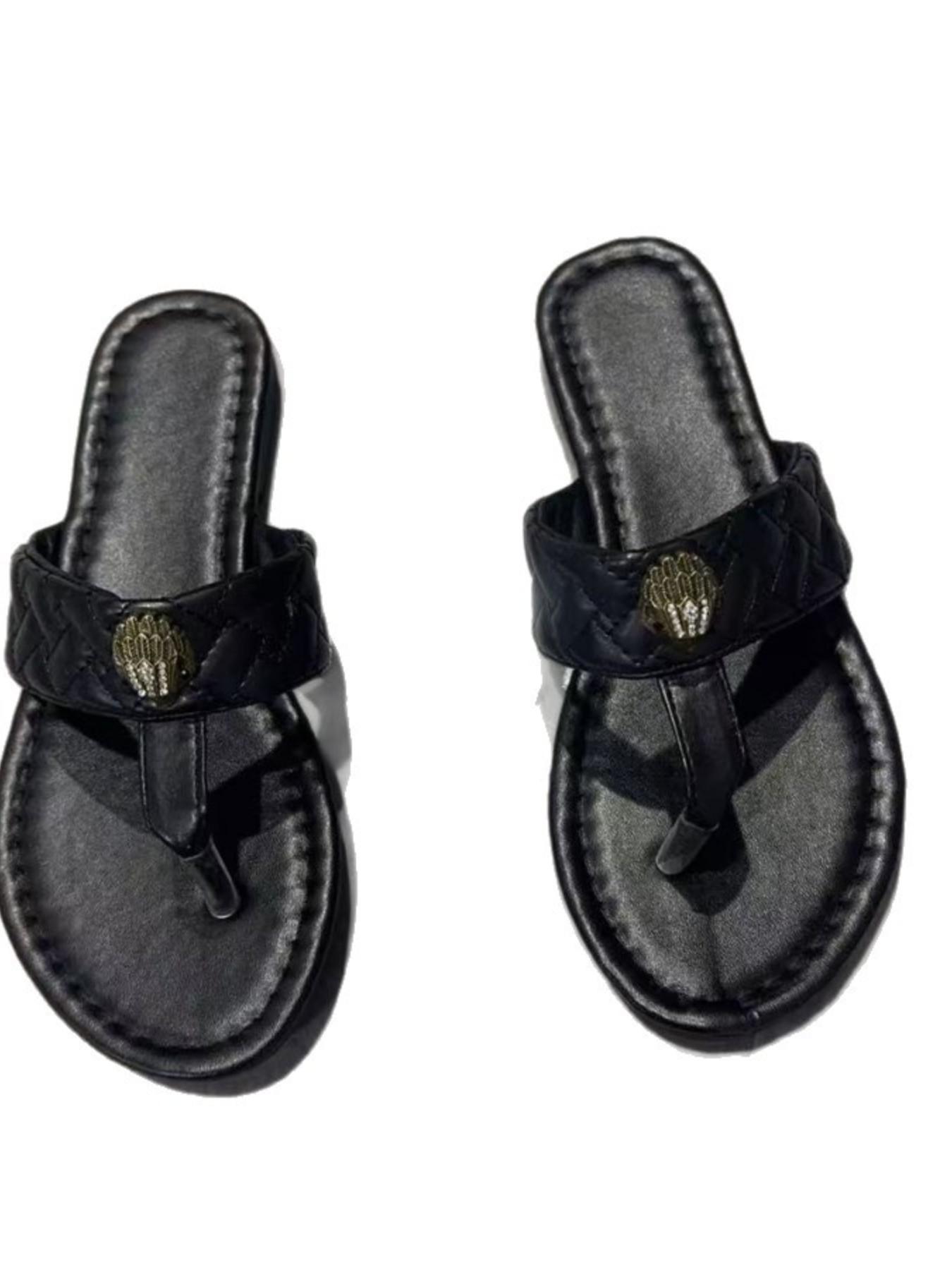 Seven Color Fish Mouth Outdoor Thick Sole Sandals, Summer New Roman Style Fashion Trendy Open Toe Beach Shoes, Lightweight Women's Flat Slippers