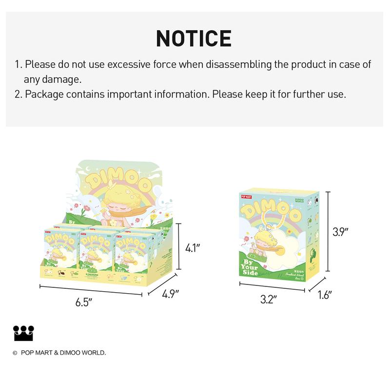 POP MART DIMOO By Your Side Series-Pendant Blind Box, Mystery Box