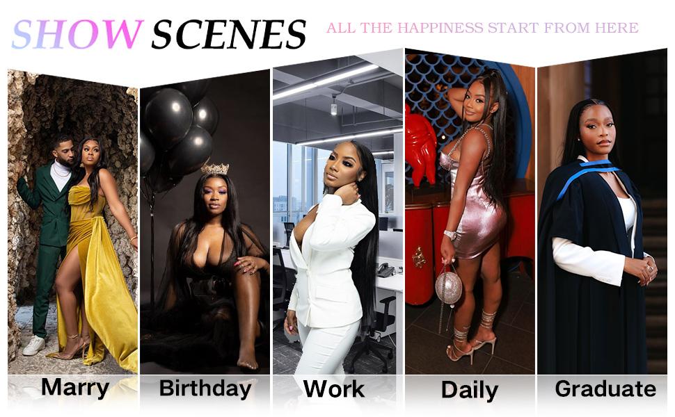 Bling Hair Wear to Go 5x5 Lace Closure Wig Bleach Knot Human Hair Pre Plucked Pre Cut Straight Brazilian Human Hair Natural Color For Beginner No Glue