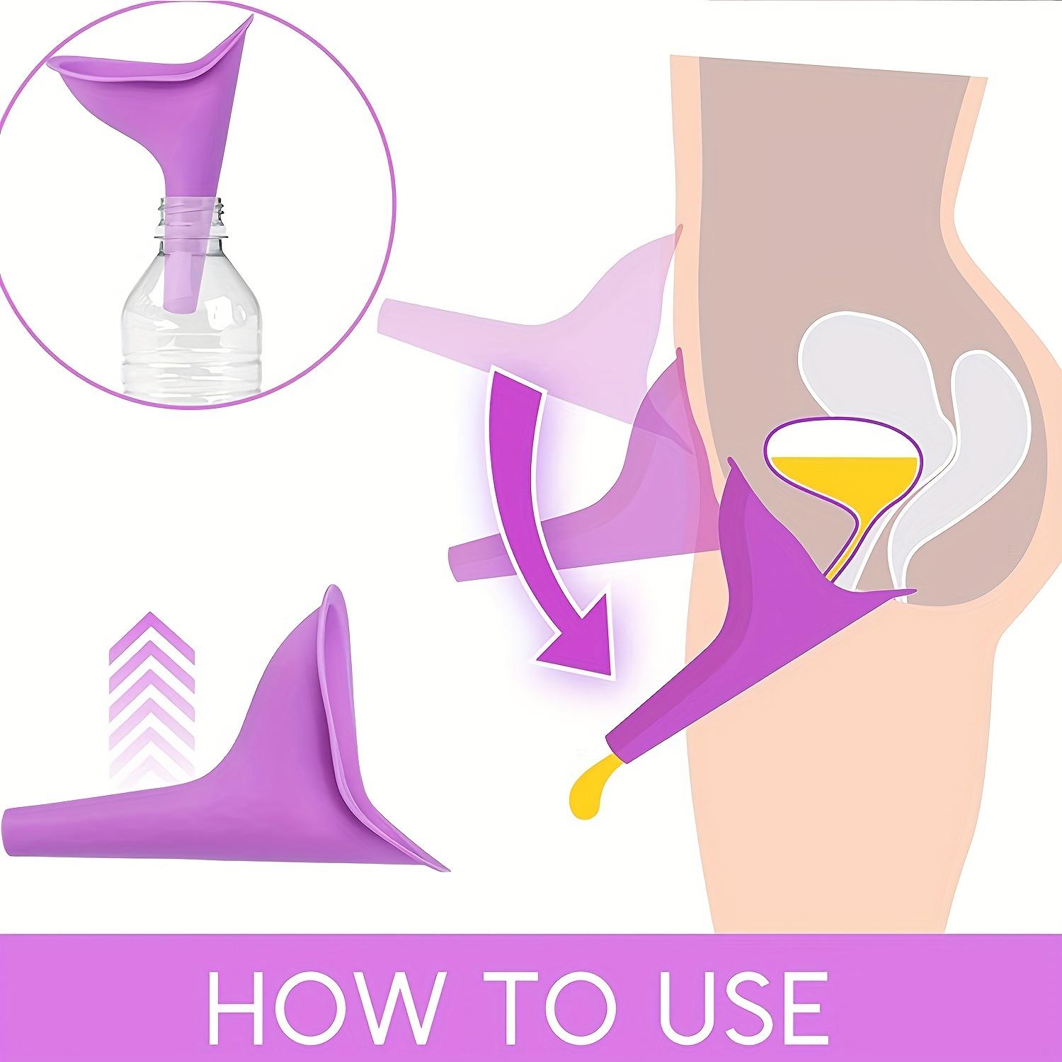 Women's Outdoor Urinal Silicone Portable Urine Bucket, Leak-Proof Emergency Car Camping, Hygienic Easy Clean, Model 001