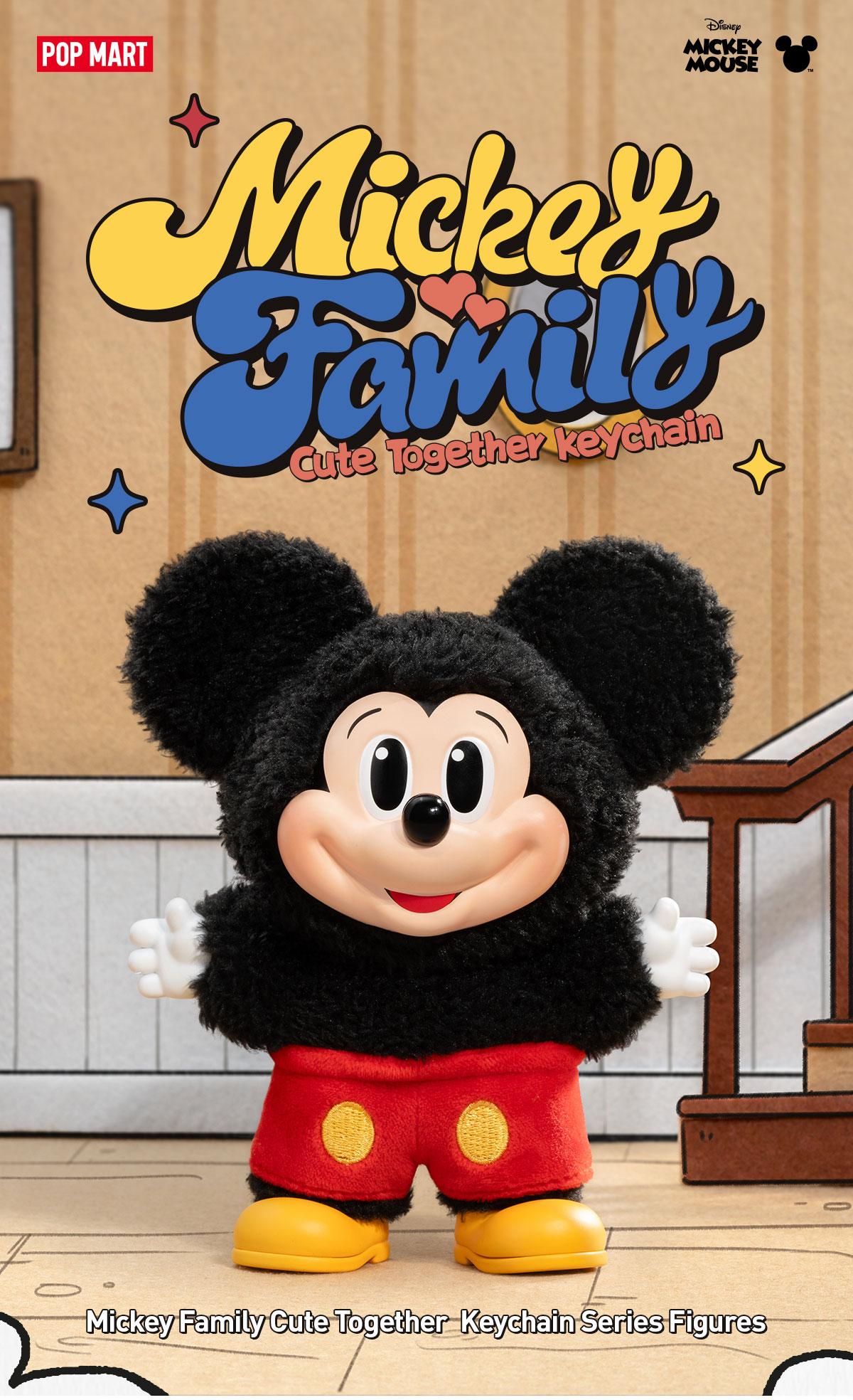 POP MART Mickey Family Cute Together Keychain Series Figures Blind Box, Collectible Toys POP MART Mickey Family Cute Together Keychain Series Figures Blind Box, Collectible Toys