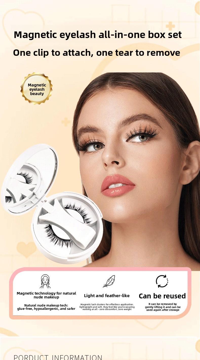 New Magnetic False Eyelashes Set 8 Styles Reusable Waterproof Natural Look for Daily Party Eye Makeup Extension