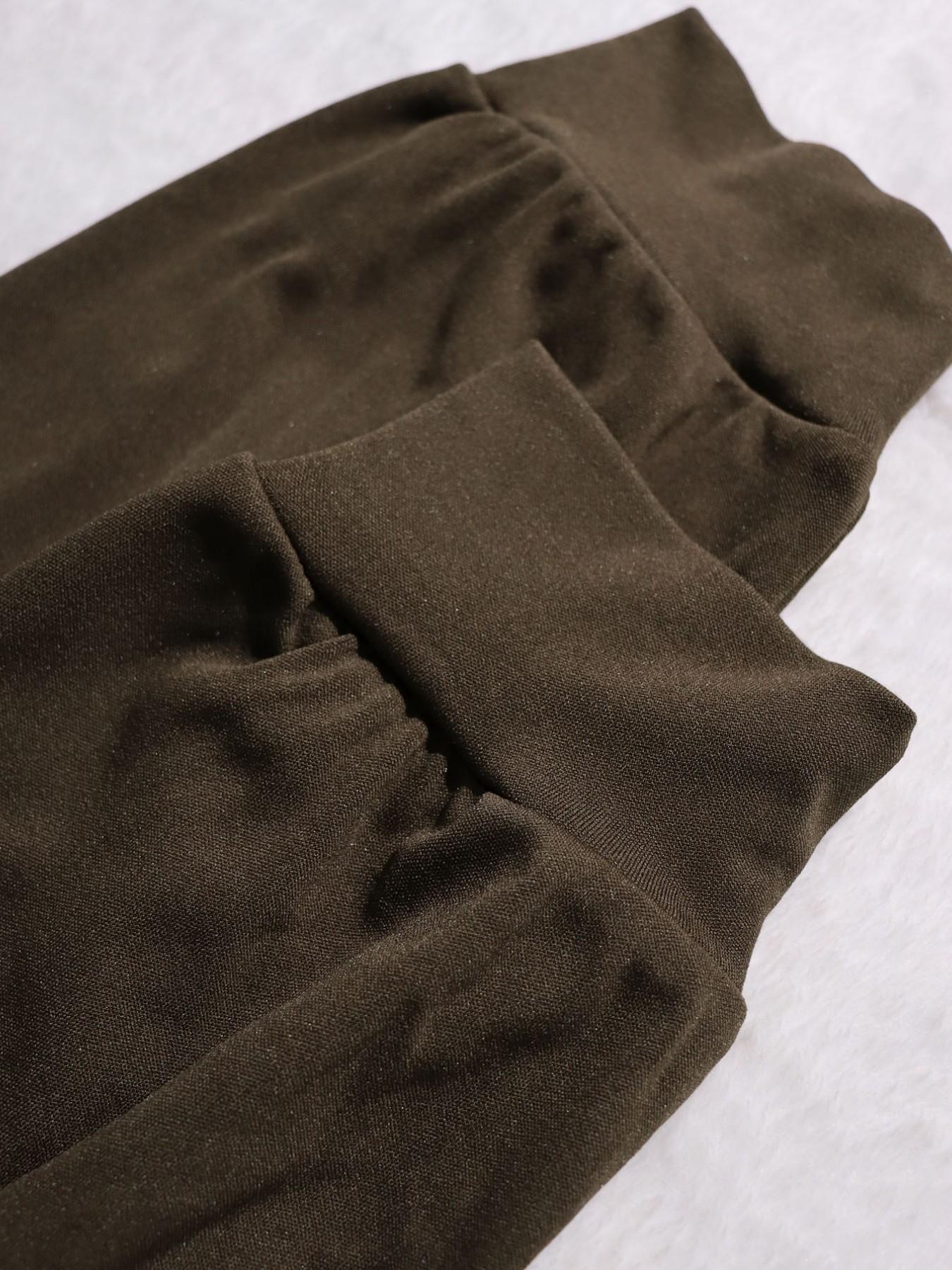 Casual Two-Piece Set, Long Sleeve Asymmetrical Top + High-Waist Drawstring Wide-Leg Pants, Slimming Loose Fit for Women