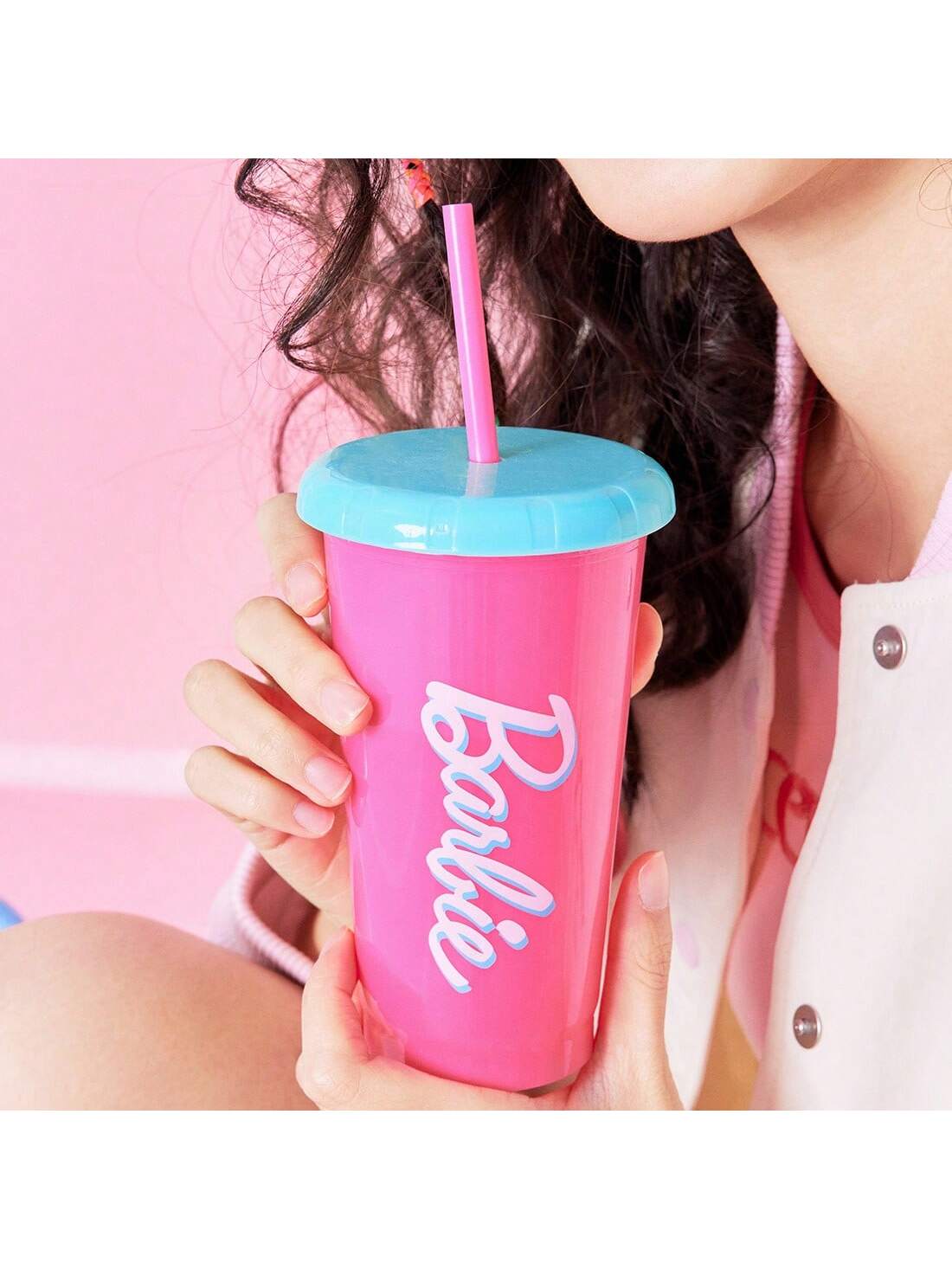 [Holiday Special]Barbie Daylight Shine Series 520mL (18oz) Plastic Beverage Bottles - 4 Pack, Durable PP and Silicone Rubber, Birthday Gifts, Halloween Gifts, School Gifts Cup Tumbler  springtok,cozyvibes