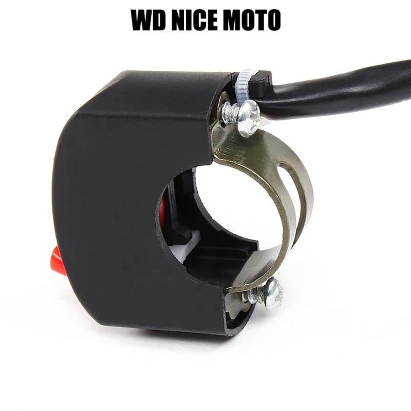WD NICE MOTO Motorcycle Handlebar Flameout Switch, on off Button for Moto Bike Headlight Signal Lamp, Universal Control Button 12V