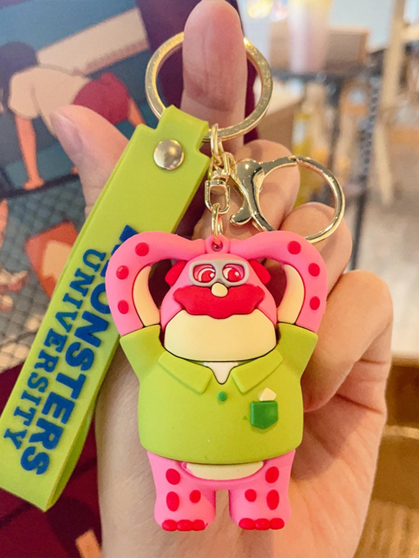 Monster University Series Keychain, Cute Cartoon PVC Figure, Backpack Pendant, Car Gift, Anime Monster University Accessory