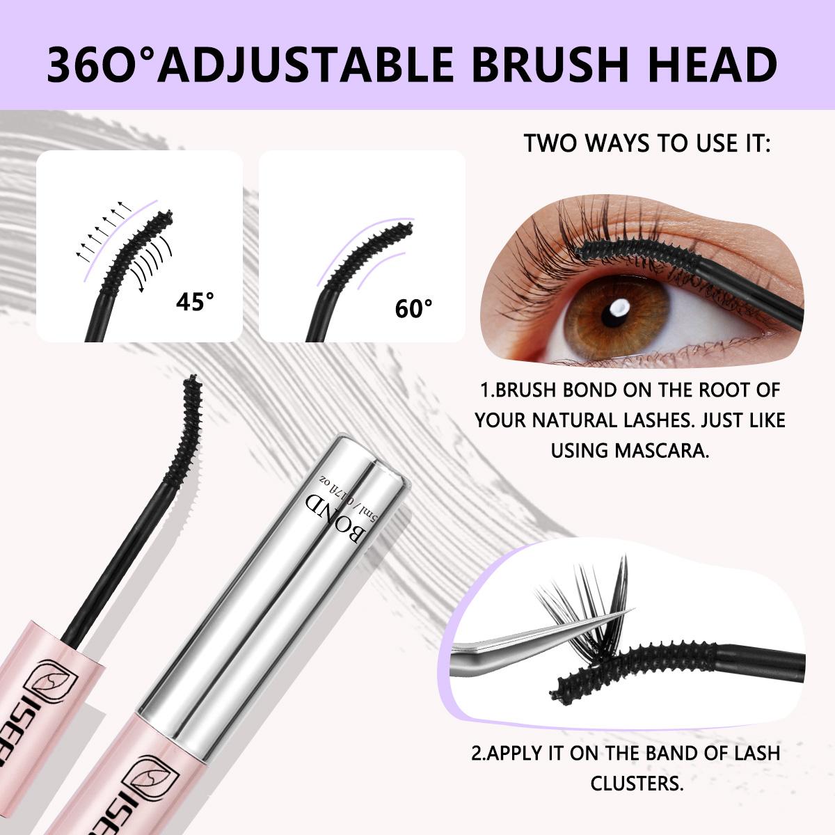 Waterproof Eyelash Glue 2-In-1 Eyelash Bond, Strong Hold Home Use, Solid Form, Non-Toxic, Long-Lasting Adhesive, Perfect for Daily Makeup