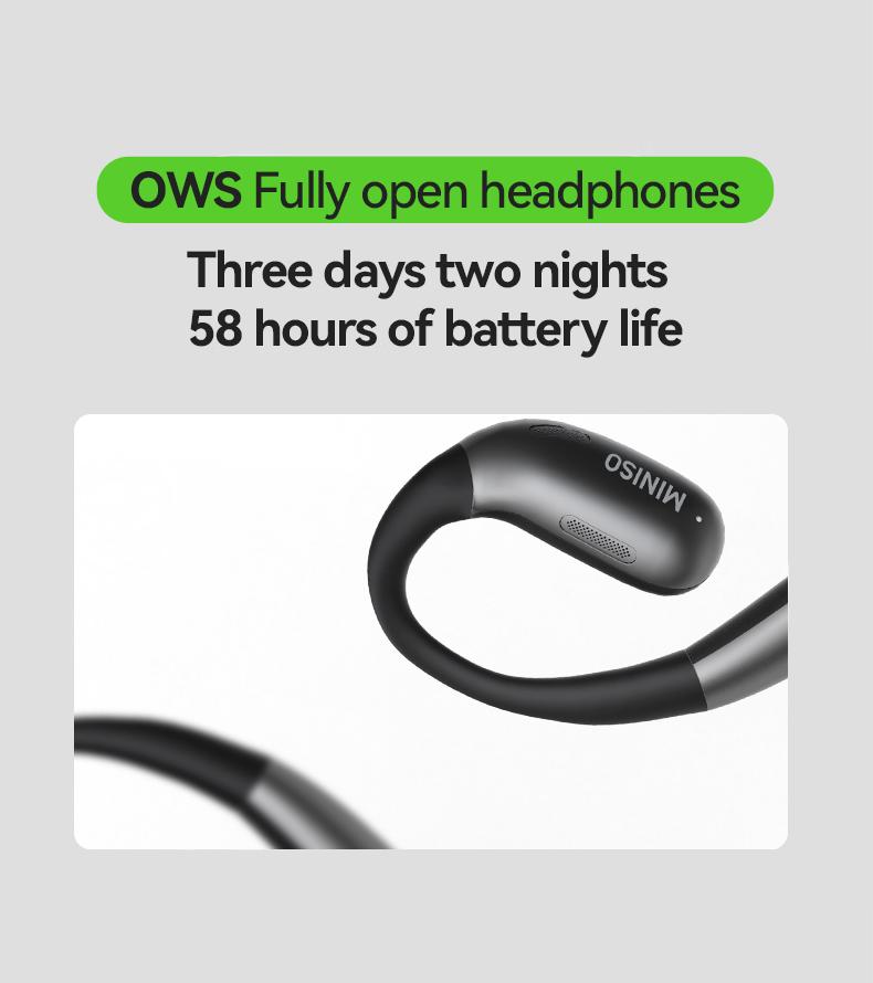 MINISO X28 OWS Open Ear Wireless Bluetooth Earbuds HIFI Sound Quality Sports Headphones IPX5 Waterproof With microphone MINISO X28 OWS Open Ear Wireless Bluetooth Earbuds HIFI Sound Quality Sports Headphones IPX5 Waterproof With microphone