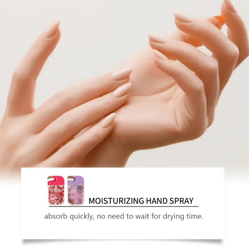 Wish Cute Gift Box Set Power Mist Hydrating Hand Sanitizer Spary Fragrance，Portable，leaves hands sanitized, hydrated, and delicately scented，Perfect For Dating, Daily Life, Gift Giving，Travel Size，DIY charm，Can be placed in the pocket, or bag