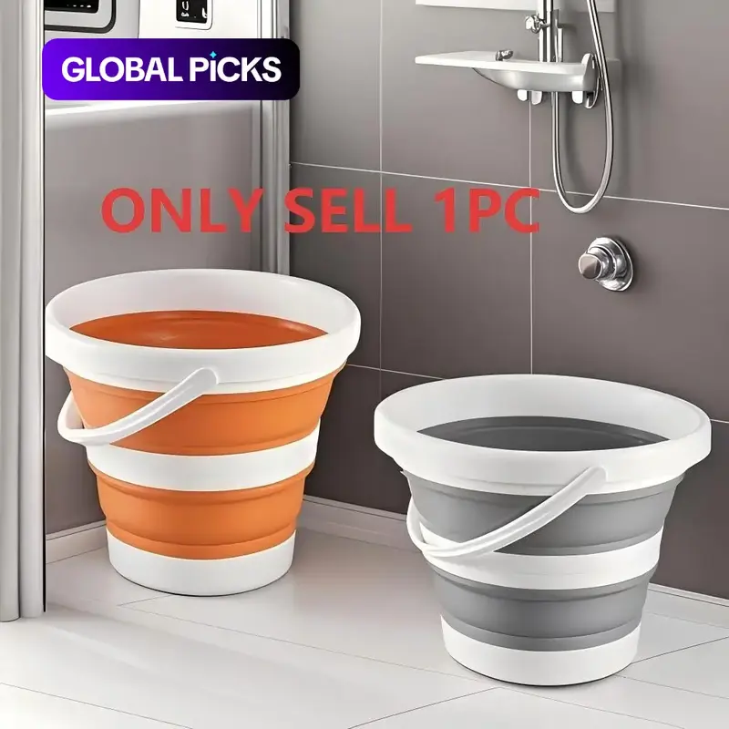 Foldable Bucket, Folding and Collapsible Bucket, Portable Space-Saving Design, Durable and Easy to Clean, Ideal for Car Wash, Fishing, Travel, Home Storage, Kitchen, Bathroom, Laundry, Bucket for Cleaning #GLOBAL PICKS