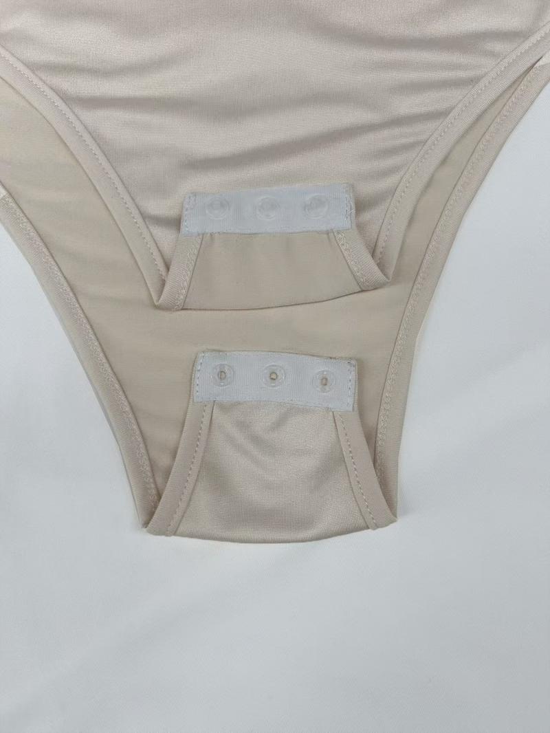 Women's Minimalist Long Sleeve Side Button Slim Fit Jumpsuit, Commuter Wear, Elegant Plain Pattern, Fall & Winter Fashion