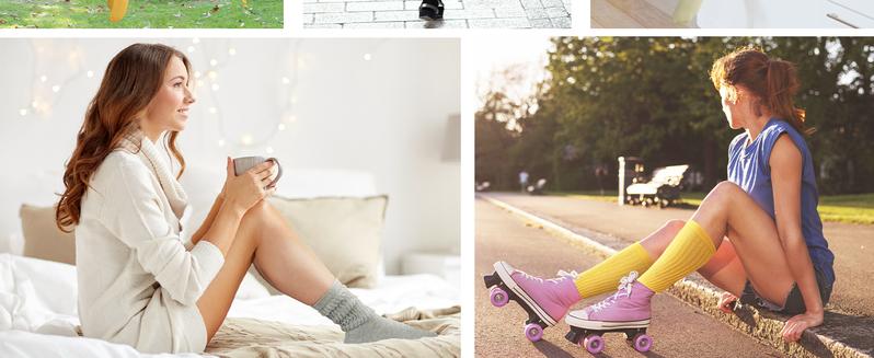 Crew Slouch Socks Women - Retro Scrunch Short Sock - Soft Solid Ankle Socks Size 5-11 Womenswear Fits Stretchy Comfort