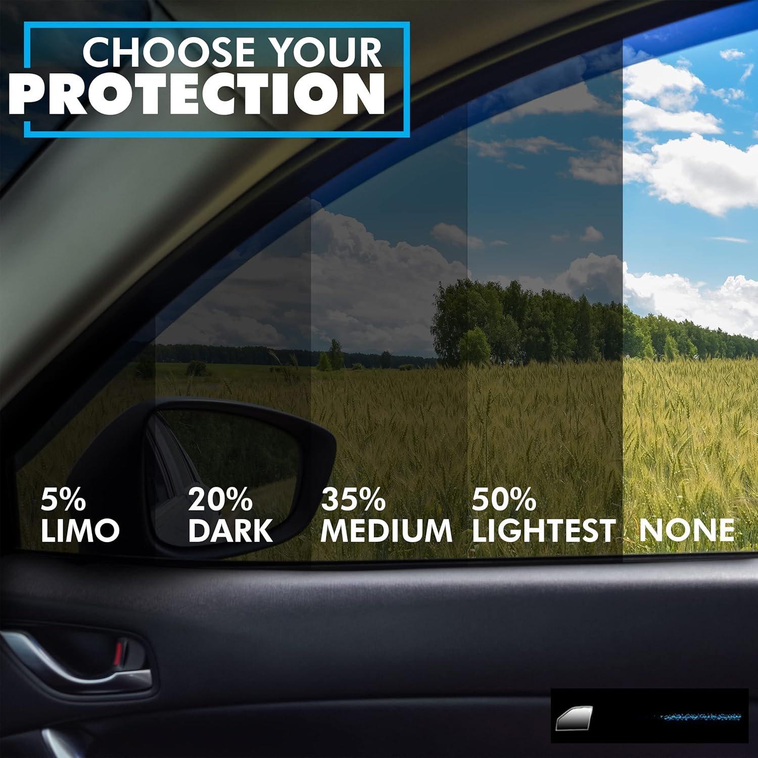 Nano Carbon Window Tint Film - 35% Tint (22'' W x 10' Long) - Blocks 99% UV Rays & Heat -  Protection - DIY Install