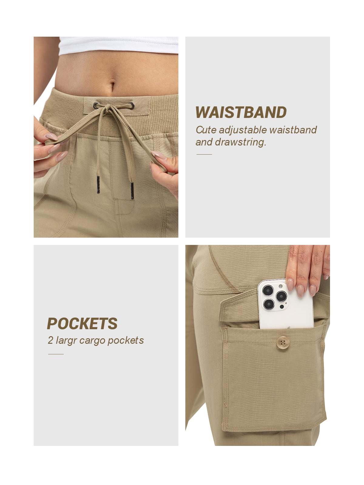 TBMPOY Womens  Plus Size Casual Outdoor Cargo Capris Lightweight Hiking Pants 6 Pockets Quick Dry Trip Loose Shorts Comfort Womenswear Trouser