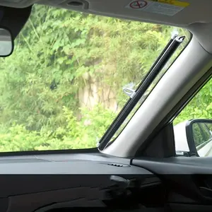 Universal Car Automatic Roller Blind Sunshade Car Heat Insulation Curtain Car Front Gear Automatic Retractable Sunshade Sunshade Car Windshield Sunshade