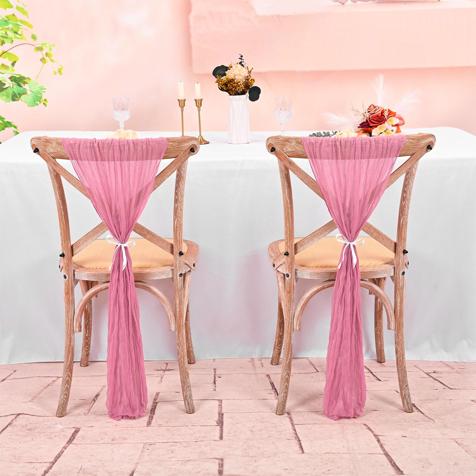 50/60PC 16x70inch Chair Sashes Cheesecloth Sashes Rustic Chair Decorative Bows Designed ChairCover for Wedding Banquet Party Aisle Home Kitchen Decoration 50/60PC 16x70inch Chair Sashes Cheesecloth Sashes Rustic Chair Decorative Bows Designed ChairCover for Wedding Banquet Party Aisle Home Kitchen Decoration