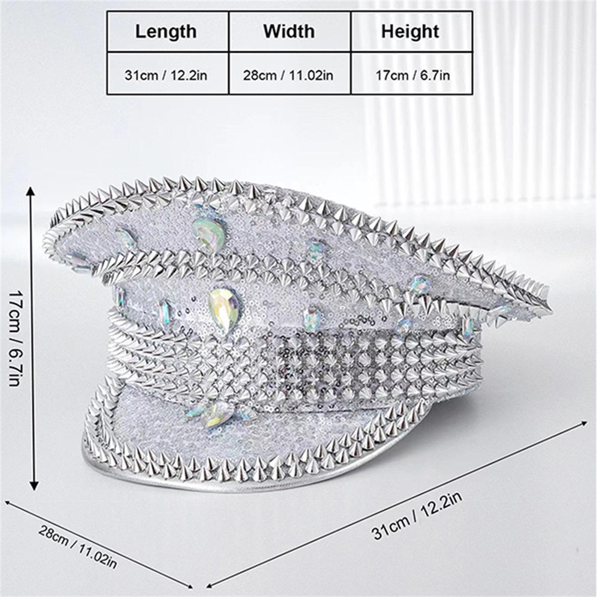 Glitter Captain Hat Luxurious Sequin Captain Hat Bachelorette Party Gift