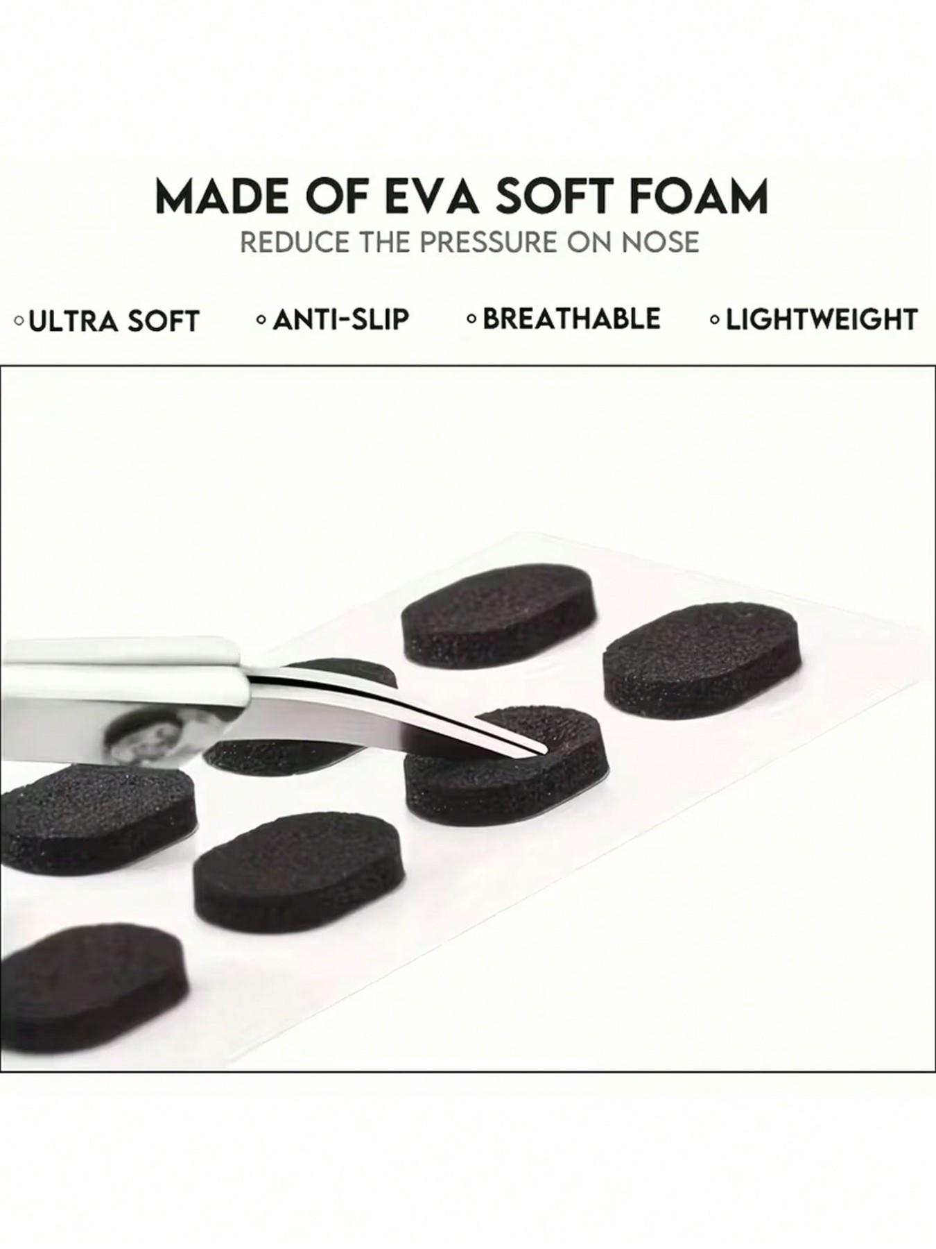 40/8pcs EVA Soft Foam Nose Pads for Glasses,Eyeglasses Nose Pad Reducing Pressure on The Bridge of The Nose Anti-Indentation Sponge Pad Eyeglasses Adhesive Super Soft Lifting Nose Pad - Self-Adhesive, Anti-Slip, Ultra-Soft & Lightweight Comfort Protection