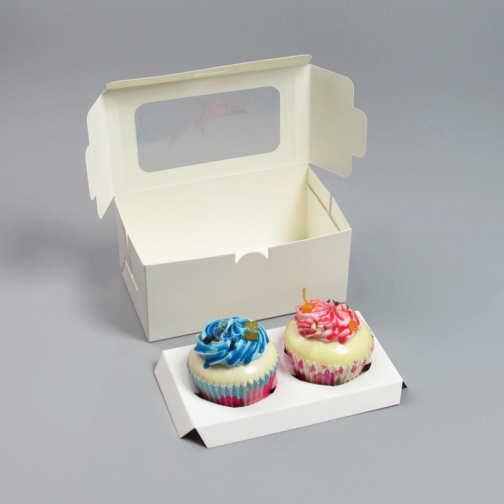 20/15/10/5/1pcs Minimalist White Paperboard Cupcake Packaging Boxes, 2/4/6 Pack Square Clear View Window Cupcake Holders.needoh.paper plates