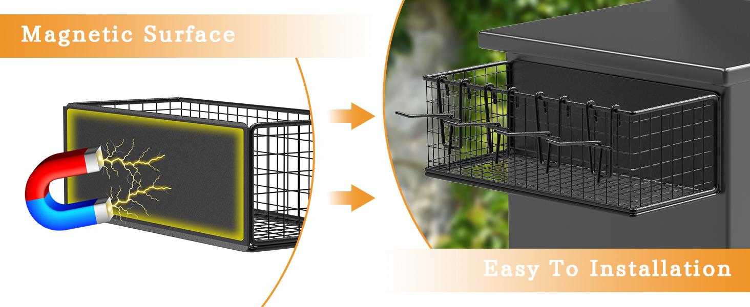 Magnetic Storage Bins & Paper Towel Holder for Traeger Smoker Grills Ironwood 885 Pro Series 34 22 D2 575 780 650 Z-Grills Pit Boss Utensils Magnetic Storage Bins & Paper Towel Holder for Traeger Smoker Grills Ironwood 885 Pro Series 34 22 D2 575 780 650 Z-Grills Pit Boss Utensils