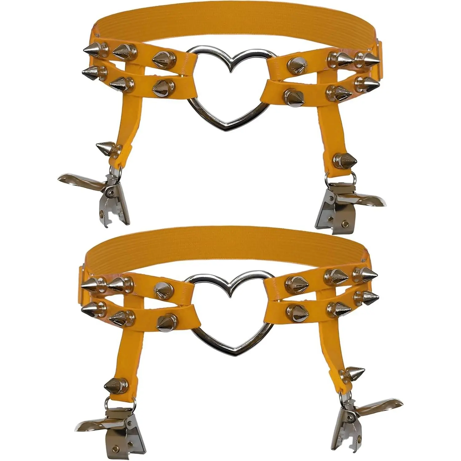 2p Yellow Heart-shaped