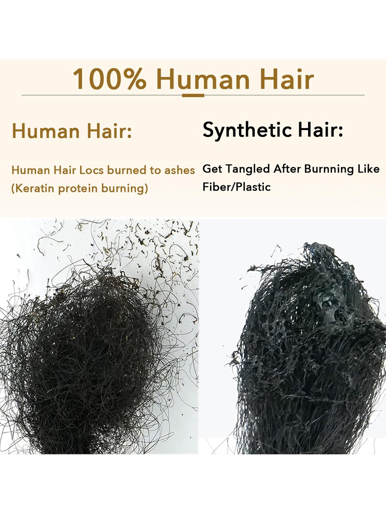 100% Real Human Hair 0.4cm Width 8 Inch Loc extensions Human Hair with Curly Ends 30 Strands per pack Full Handmade Dreadlock Extensions Can be dyed and bleached for Men Women Kids