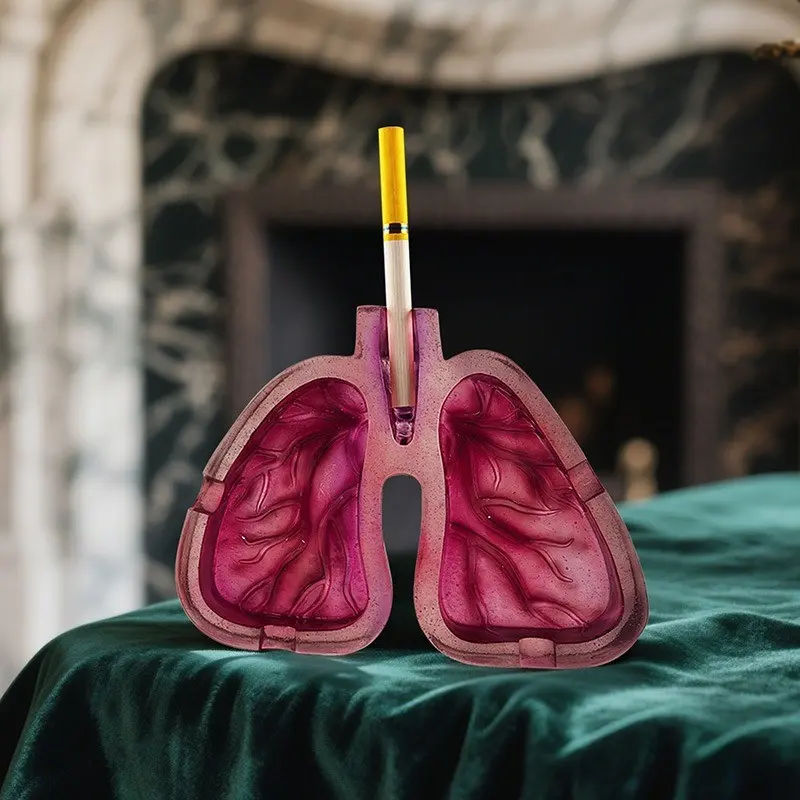 New Human Lung Shape Resin Ashtray, Home Living Room Desktop Decorative Item, Creative Ornament, Unique Furniture Accessory, Modern Decor
